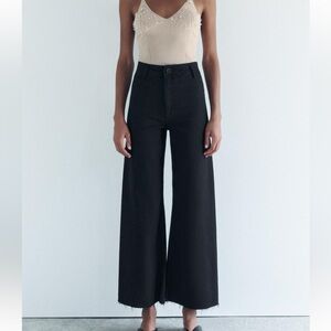 Zara High Waist Marine Straight Leg Jeans